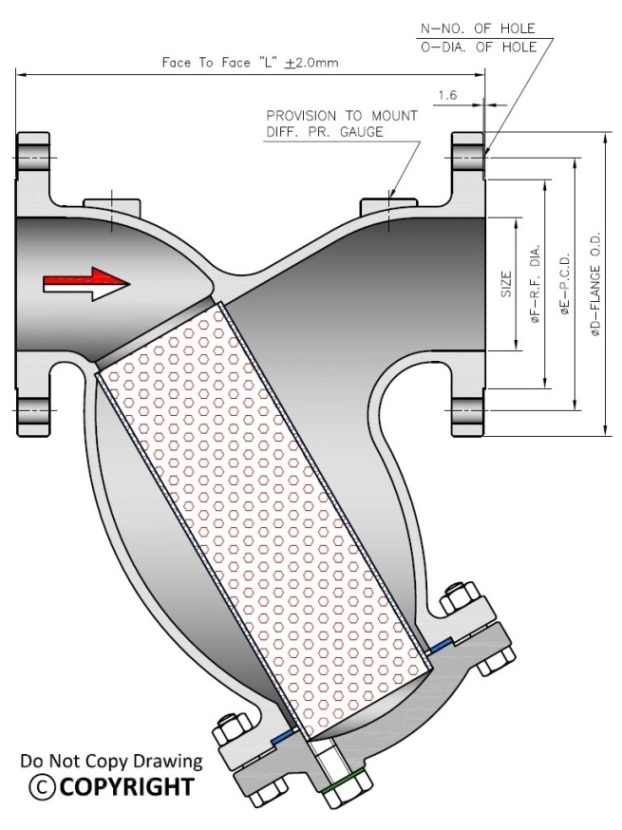 Y Type Strainer Dimension Drawing Catalogue Literature